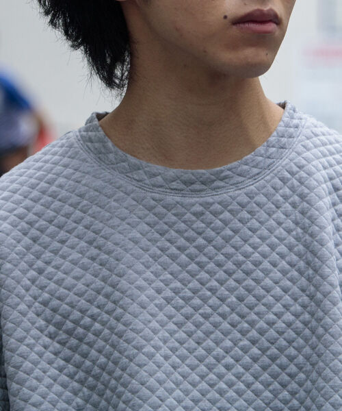 GLOSTER(グロスター)の「【GLOSTER/グロスター】キルティングスウェット プルオーバー(スウェット・メンズ・ブラック/ネイビー/ブラウン/グレー・S/M/L)」の3枚目の写真
