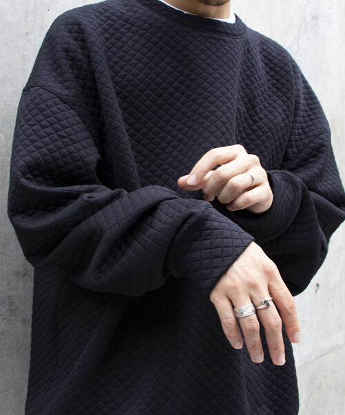 GLOSTER(グロスター)の「【GLOSTER/グロスター】キルティングスウェット プルオーバー(スウェット・メンズ・ブラック/ネイビー/ブラウン/グレー・S/M/L)」の18枚目の写真