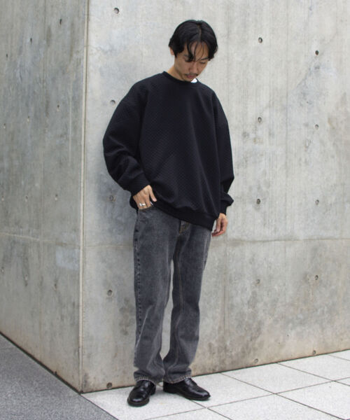 GLOSTER(グロスター)の「【GLOSTER/グロスター】キルティングスウェット プルオーバー(スウェット・メンズ・ブラック/ネイビー/ブラウン/グレー・S/M/L)」の13枚目の写真