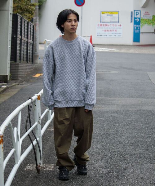 GLOSTER(グロスター)の「【GLOSTER/グロスター】キルティングスウェット プルオーバー(スウェット・メンズ・ブラック/ネイビー/ブラウン/グレー・S/M/L)」の14枚目の写真