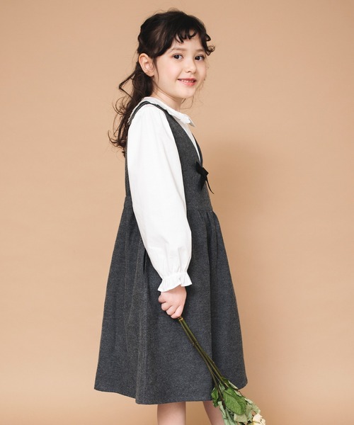 BRANSHES（ブランシェス）の「【ハレの日】襟フリル長袖ブラウス（シャツ/ブラウス・キッズ・オフホワイト・110/120/130/140/150）」の11枚目の写真