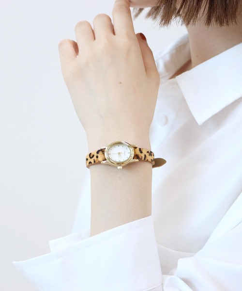 Three Four Time（ｽﾘｰﾌｫｰﾀｲﾑ）の「オーバルアニマルウォッチ(3気圧防水)　/　時計（アナログ腕時計・レディース・レオパード/ベージュ×ブラック・FREE）」の10枚目の写真