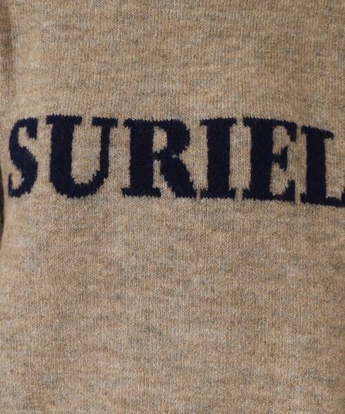 THE SHOP TK (ザ ショップ ティーケー )の「◆【洗える】クルーネックロゴニット(ニット/セーター・レディース・ダークグリーン/オフホワイト/サンドベージュ・12/13)」の12枚目の写真