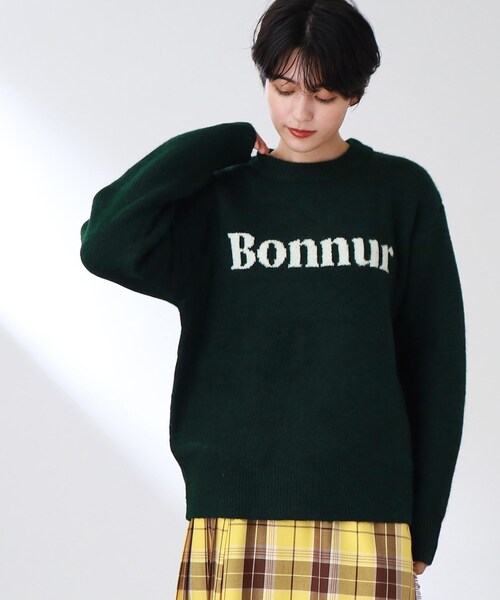 THE SHOP TK (ザ ショップ ティーケー )の「◆【洗える】クルーネックロゴニット(ニット/セーター・レディース・ダークグリーン/オフホワイト/サンドベージュ・12/13)」の22枚目の写真