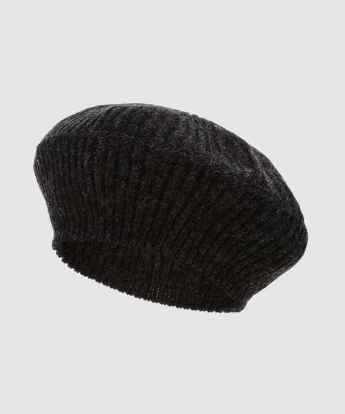 GANNI(ガニー)の「Structured Rib Beret(ハンチング/ベレー帽・レディース・ブラック系その他/ライラック/ブルー/ブラック・ONE SIZE)」の3枚目の写真