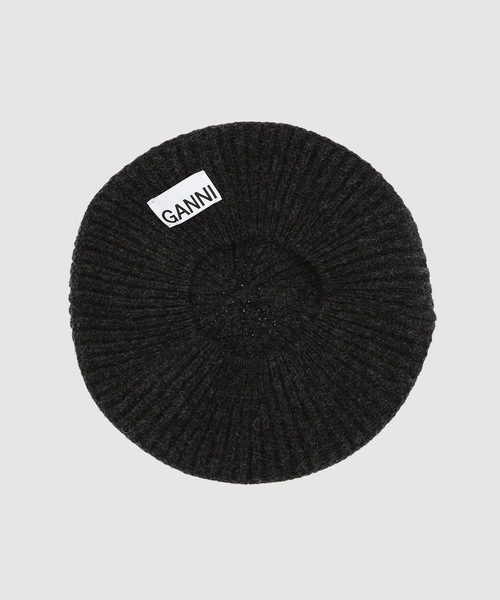 GANNI(ガニー)の「Structured Rib Beret(ハンチング/ベレー帽・レディース・ブラック系その他/ライラック/ブルー/ブラック・ONE SIZE)」の6枚目の写真