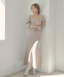 N WITH.（エヌウィズ）の「カシュクールニットセット（ワンピース）」