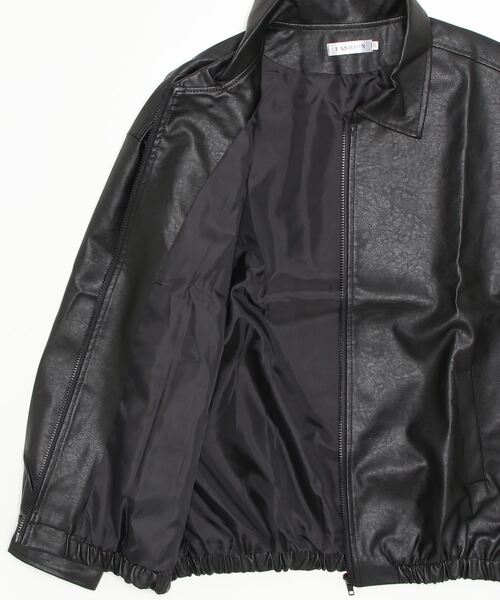 Auntie Rosa（アンティローザ）の「オーバーサイズ フェイクレザーブルゾン（ブルゾン・メンズ・ブラック/ブラウン・MEDIUM/LARGE/X-LARGE）」の20枚目の写真