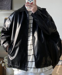 Auntie Rosa | オーバーサイズ フェイクレザーブルゾン(ブルゾン)