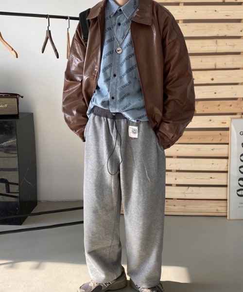 Auntie Rosa（アンティローザ）の「オーバーサイズ フェイクレザーブルゾン（ブルゾン・メンズ・ブラック/ブラウン・MEDIUM/LARGE/X-LARGE）」の16枚目の写真