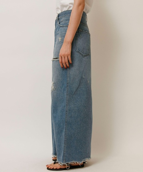 Johnbull(ジョンブル)の「10.5オンスハードワーカーデニムスカート(デニムスカート・レディース・インディゴブルー・SMALL/MEDIUM)」の3枚目の写真