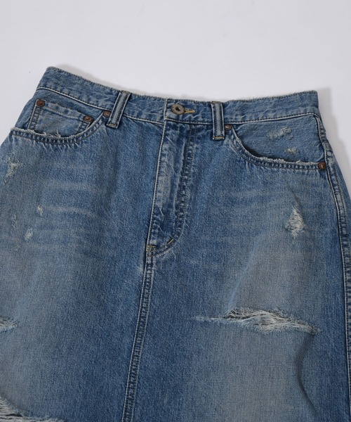 Johnbull(ジョンブル)の「10.5オンスハードワーカーデニムスカート(デニムスカート・レディース・インディゴブルー・SMALL/MEDIUM)」の8枚目の写真