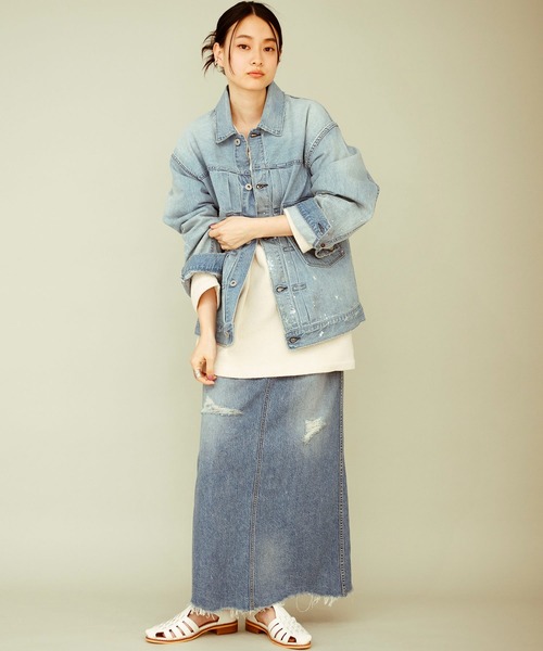 Johnbull(ジョンブル)の「10.5オンスハードワーカーデニムスカート(デニムスカート・レディース・インディゴブルー・SMALL/MEDIUM)」の18枚目の写真