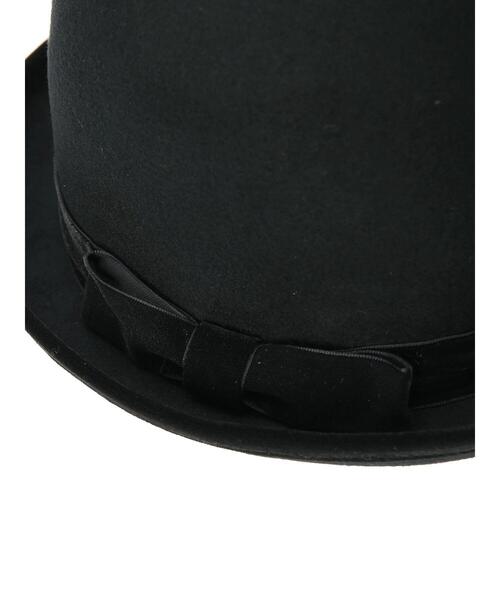 Samansa Mos2（サマンサ モスモス）の「ウールフェルトボーラーハット（ハット・レディース・キャメル/ブラック・ﾌﾘ-）」の8枚目の写真