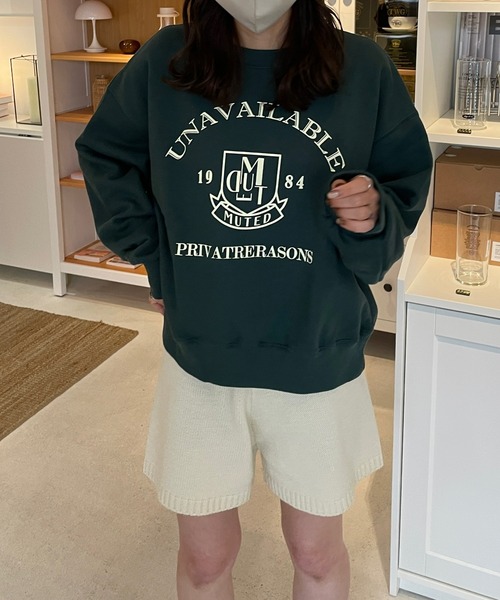 LE MORE（リモア）の「カレッジロゴスウェット（スウェット・レディース・グリーン/オートミール/ネイビー・FREE）」の19枚目の写真