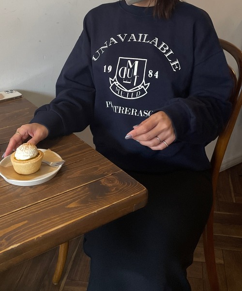 LE MORE（リモア）の「カレッジロゴスウェット（スウェット・レディース・グリーン/オートミール/ネイビー・FREE）」の20枚目の写真