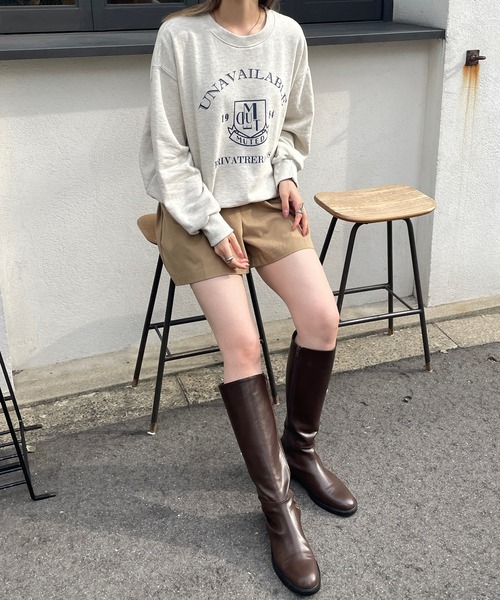 LE MORE（リモア）の「カレッジロゴスウェット（スウェット・レディース・グリーン/オートミール/ネイビー・FREE）」の21枚目の写真