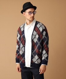 40ｃｔ＆525 | ◆モヘヤ混 アーガイル カーディガン(カーディガン/ボレロ)