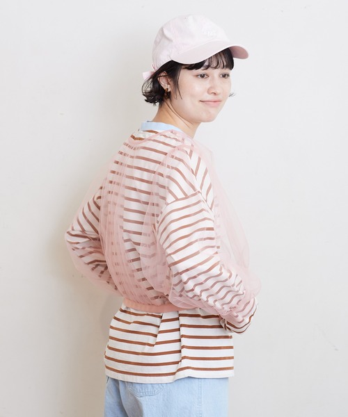 bulle de savon（ビュルデサボン）の「○Tulle Puff ブラウス