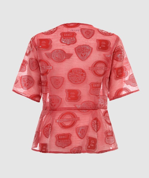 BELPER(ベルパー)の「MANY PATCH BLOUSE(シャツ/ブラウス・レディース・ブルー系その他/レッド・FREE)」の4枚目の写真