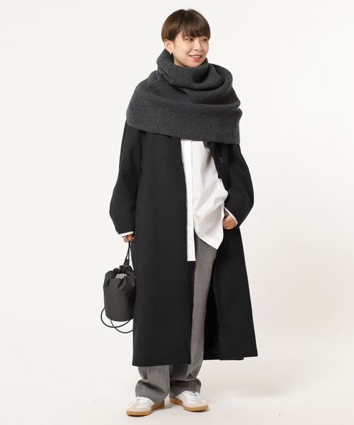 ♡新品タグ付♡　AP STUDIO　ウールオーバーコート　ブラック AP STUDIO（エーピーストゥディオ）の「ウールオーバーコート