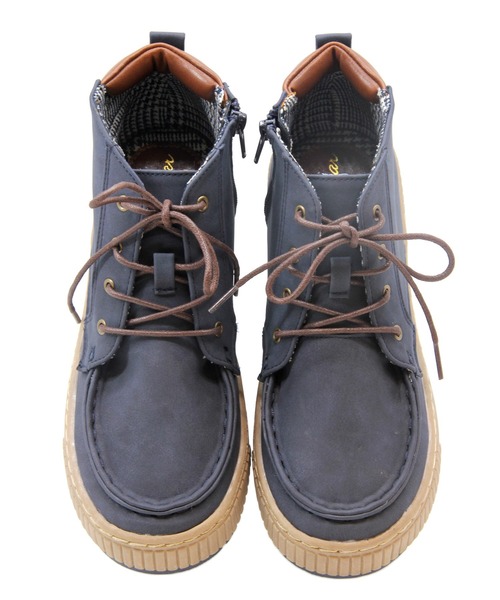 Sugar Sugar(シュガーシュガー)の「【SUGAR SUGAR シュガーシュガー】レースアップワークブーツ(ブーツ・レディース・ベージュ/ネイビー/グレー/イエロー/ワイン・S/M/L/LL)」の7枚目の写真