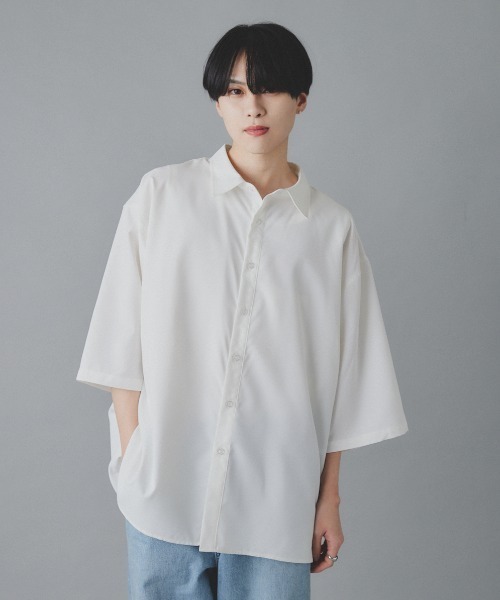 EDEL(エーデル)の「EDEL - リラックスオーバーサイズシャツ(シャツ/ブラウス・メンズ・ホワイト/ブラック・MEDIUM/LARGE)」の1枚目の写真
