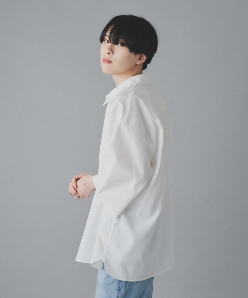 EDEL(エーデル)の「EDEL - リラックスオーバーサイズシャツ(シャツ/ブラウス・メンズ・ホワイト/ブラック・MEDIUM/LARGE)」の6枚目の写真