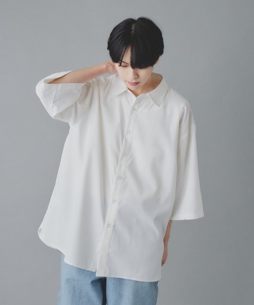 EDEL(エーデル)の「EDEL - リラックスオーバーサイズシャツ(シャツ/ブラウス・メンズ・ホワイト/ブラック・MEDIUM/LARGE)」の7枚目の写真