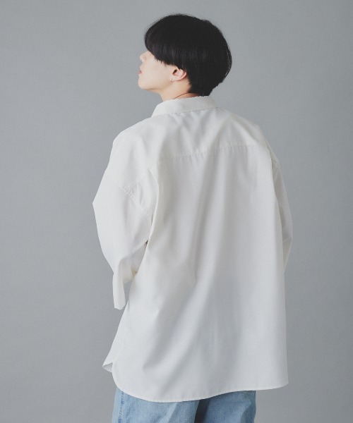 EDEL(エーデル)の「EDEL - リラックスオーバーサイズシャツ(シャツ/ブラウス・メンズ・ホワイト/ブラック・MEDIUM/LARGE)」の8枚目の写真