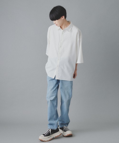 EDEL(エーデル)の「EDEL - リラックスオーバーサイズシャツ(シャツ/ブラウス・メンズ・ホワイト/ブラック・MEDIUM/LARGE)」の19枚目の写真