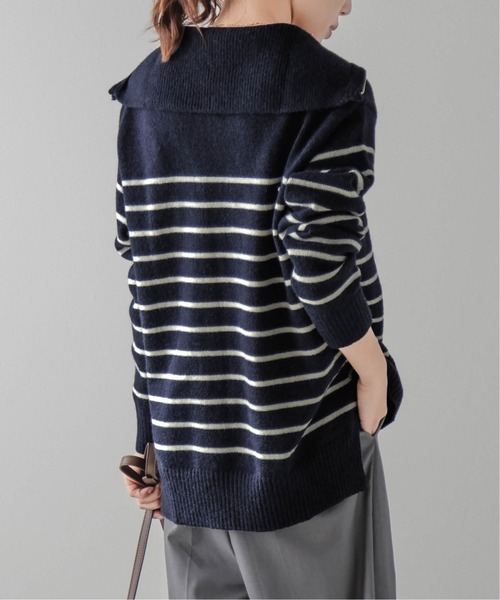 AMELY(エミリー)の「ハーフジップニットトップス(ニット/セーター・レディース・ベージュ系その他/グリーン系その他/ブルー系その他/グレー系その他/ブラック/ブラック系その他・フリー)」の22枚目の写真