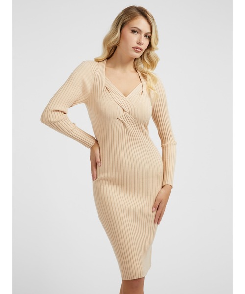 Guess（ゲス）の「Gabrielle Dress Sweater（ニット/セーター・レディース・ブラック/ベージュ・X-SMALL/SMALL/MEDIUM）」の3枚目の写真