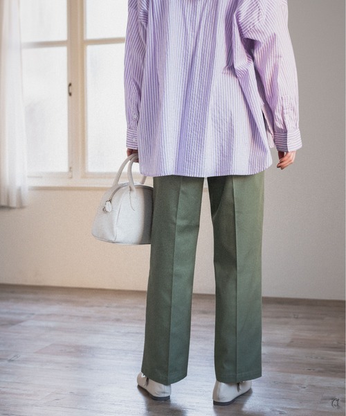 ANGIE（アンジー）の「ハイウエストセンタープレスワークパンツ（チノパンツ・レディース・ブラック/ベージュ/カーキ・SMALL/MEDIUM/LARGE）」の10枚目の写真