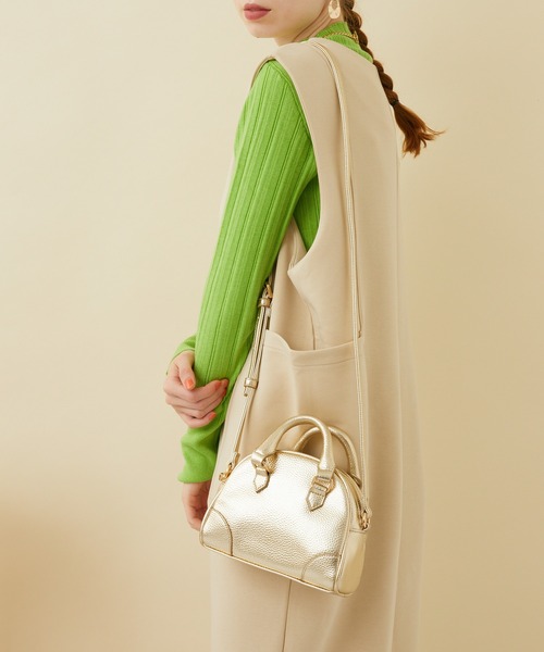 Paradise Picnic（パラダイスピクニック）の「メタリックマイクロボストン（ボストンバッグ・レディース・ゴールド/ブラック/シルバー・FREE）」の5枚目の写真