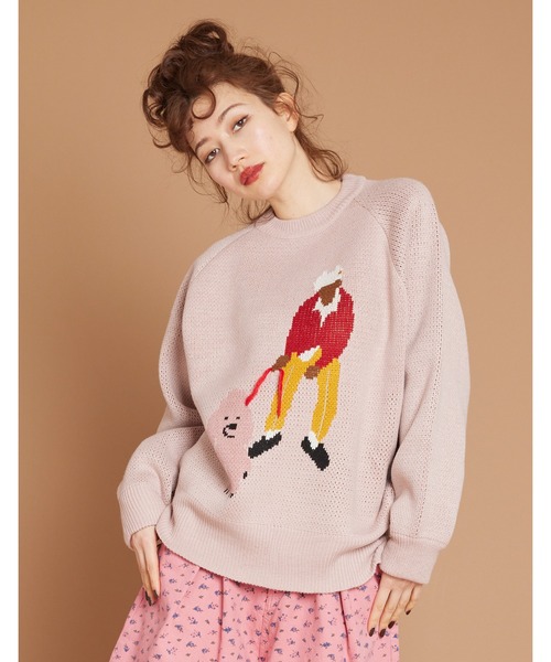 Little sunny bite(リトルサニーバイト)の「The guy knit(ニット/セーター・レディース・ブラック/ピンク/ベージュ・SMALL/MEDIUM)」の3枚目の写真