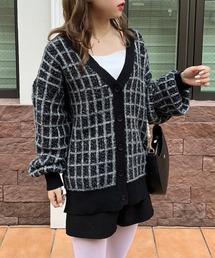 one after another NICE CLAUP | ツイードロングカーディガン 2023SS(カーディガン/ボレロ)