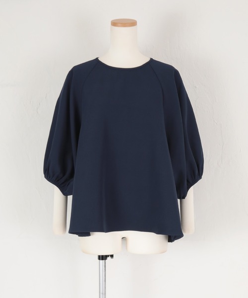 UR'S(ユアーズ)の「ボリュームスリーブヘムライントップス(Tシャツ/カットソー・レディース・オフホワイト/ネイビー/ブラック・S/M/L)」の19枚目の写真