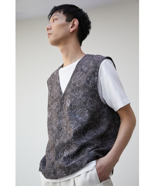 PAISLEY PATTERN VEST/ペイズリーパターンベスト（ベスト）｜AZUL BY MOUSSY（アズールバイマウジー）