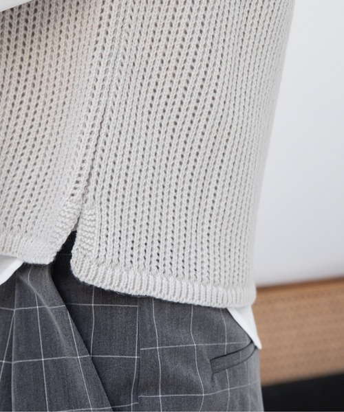 中綿パイピングニットベスト パイピング（ベスト・ジレ｜トップス）：レディース