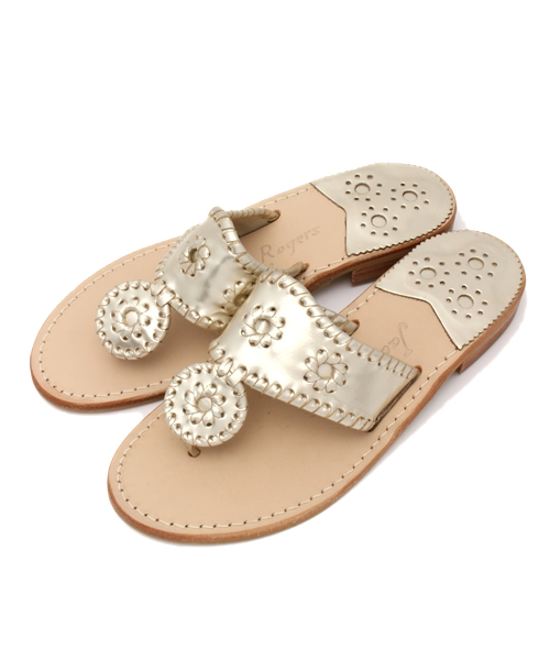 martinique(マルティニーク)の「JACK ROGERS/メタリックカラーサンダル(サンダル・レディース・ゴールド系その他/シルバー系その他・6.5/6/5.5)」の1枚目の写真