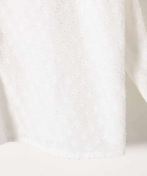 SHIPS any（シップス エニィ）の「SHIPS any:〈洗濯機可能〉カット ジャカード パフ シャツ ブラウス（シャツ/ブラウス・レディース・ホワイト/ネイビー/イエロー・ONE SIZE）」の8枚目の写真