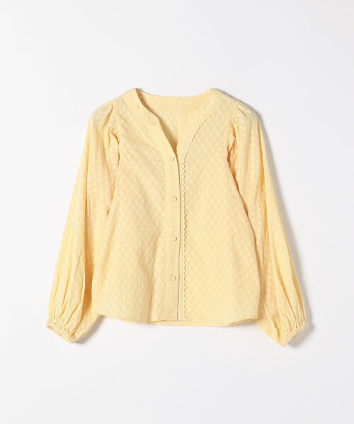 SHIPS any（シップス エニィ）の「SHIPS any:〈洗濯機可能〉カット ジャカード パフ シャツ ブラウス（シャツ/ブラウス・レディース・ホワイト/ネイビー/イエロー・ONE SIZE）」の10枚目の写真