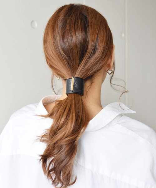 ワールド オンラインストア ma chere Cosette?（マシェールコゼット）の「エコレザーベルト ヘアアクセサリー