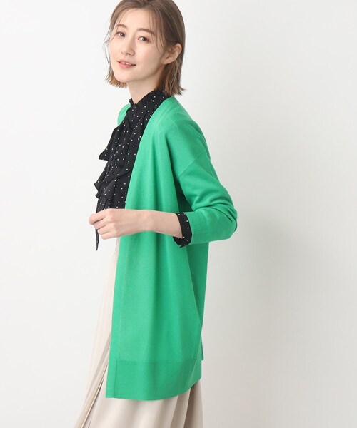 grove（グローブ）の「◆洗える！着回し◎！レビータミドル丈カーディガン（カーディガン/ボレロ・レディース・ライトグレー/ブラック/ダークグリーン・02/03/04/01/05）」の11枚目の写真