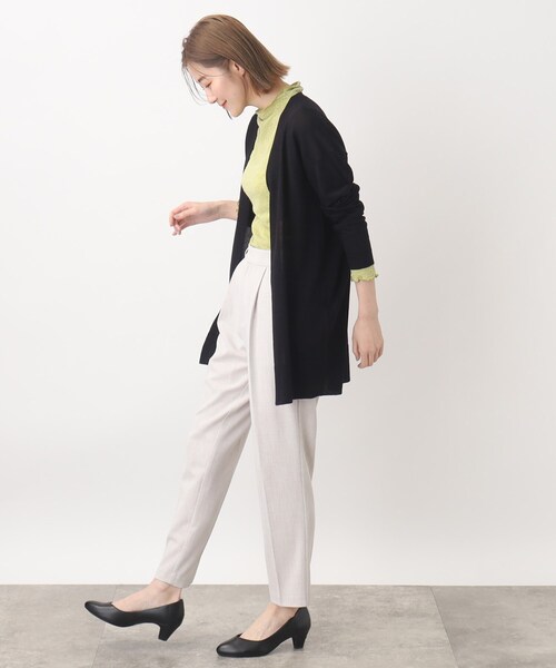 grove（グローブ）の「◆洗える！着回し◎！レビータミドル丈カーディガン（カーディガン/ボレロ・レディース・ライトグレー/ブラック/ダークグリーン・02/03/04/01/05）」の14枚目の写真