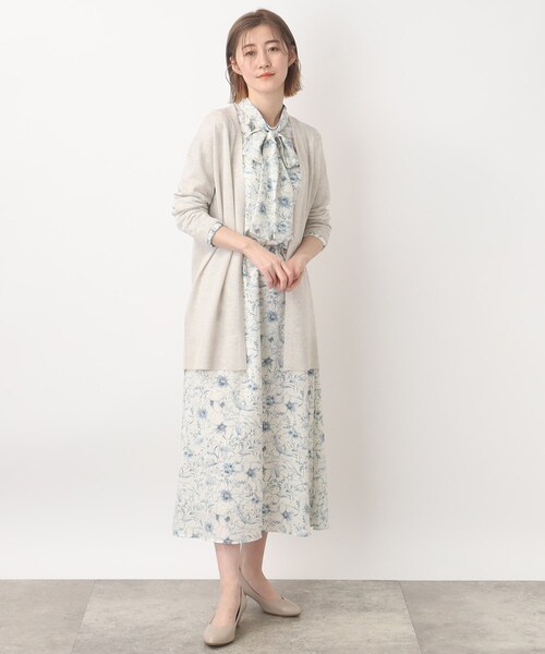 grove（グローブ）の「◆洗える！着回し◎！レビータミドル丈カーディガン（カーディガン/ボレロ・レディース・ライトグレー/ブラック/ダークグリーン・02/03/04/01/05）」の18枚目の写真