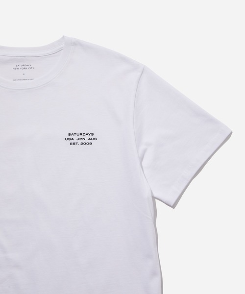 Saturdays NYC(サタデーズ ニューヨークシティ )の「International SS Tee(Tシャツ/カットソー・メンズ・ホワイト/ブラック・L/M/S/XL/X-SMALL)」の4枚目の写真