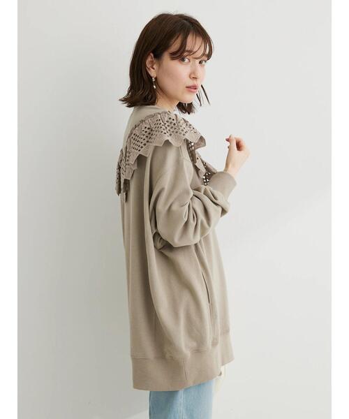 Sugar spoon（シュガースプーン）の「・SUGAR SPOON刺繍レースウラケプルオーバー（Tシャツ/カットソー・レディース・グレイッシュベージュ/ブラック/アイボリー/グリーン系その他3・FREE）」の21枚目の写真