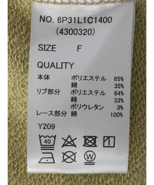 Sugar spoon（シュガースプーン）の「・SUGAR SPOON刺繍レースウラケプルオーバー（Tシャツ/カットソー・レディース・グレイッシュベージュ/ブラック/アイボリー/グリーン系その他3・FREE）」の15枚目の写真